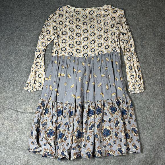 Matilda Jane Visionary Dress Women’s Medium Geo Floral Tiered Babydoll Boho - Picture 6 of 6